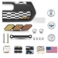 Tri-Color Grille Badge Emblem for Cars Trucks - Universal Fit Stylish