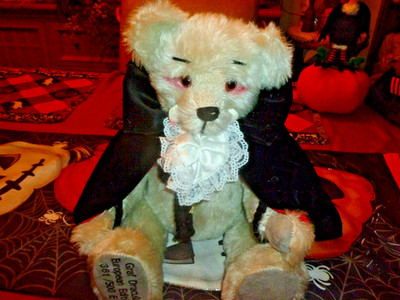 Vtg Hermann-Coburg European Ed, ''Graf Dracula'' Mohair Jointed Bear, 361/500 Rare