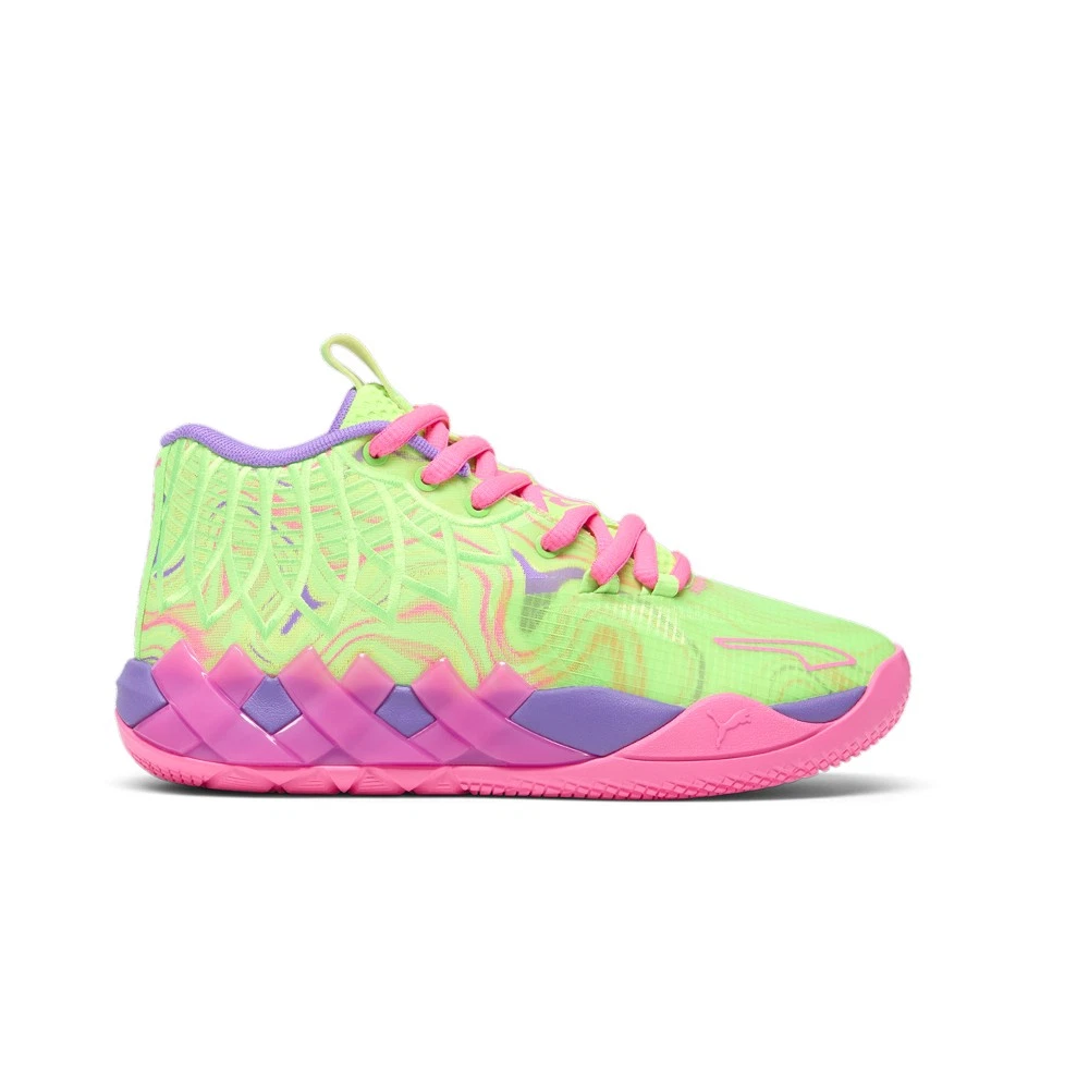 PUMA X Lamelo Ball Mb.01 Inverse Toxic Basketball Youth Girls Green, Purple Sn