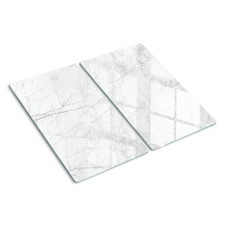 Glass Worktop Saver Ceramic Induction Hob Protector Cover White marble