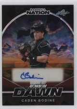 2025 Leaf Baseball Nation New Dawn Black Crystals 1/1 Caden Bodine Auto 9cf