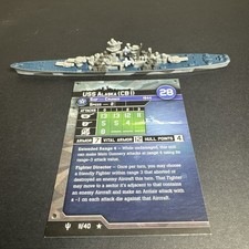 Axis Allies War at Sea FLANK SPEED USS Alaska CB I 11/40 with card