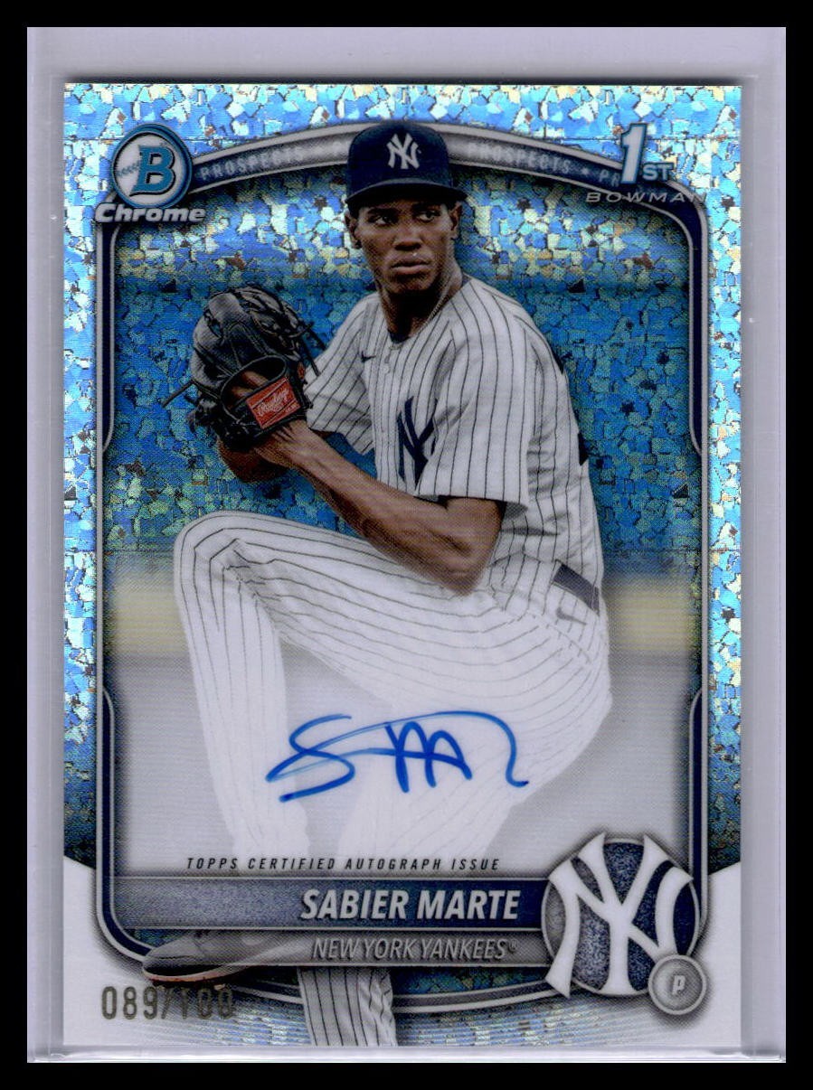 2025 Bowman Chrome - Sabier Marte #CPA-SM 1st Mini Diamond Auto /100