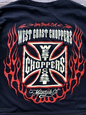 WEST COAST CHOPPERS FLAME LONGSLEEVE SIZE LARGE L MODERN PRINT
