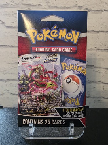 NEW Pokémon Trading Card Game Rapid Strike Rayquaza VMAX 25-Pack w/Foil & Rares