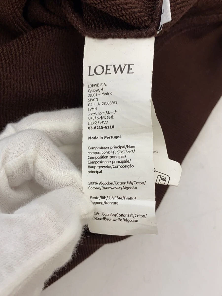 Felpa con cappuccio LOEWE ANAGRAM PATCH TASCA L COTONE marrone H526Y25X30 usata