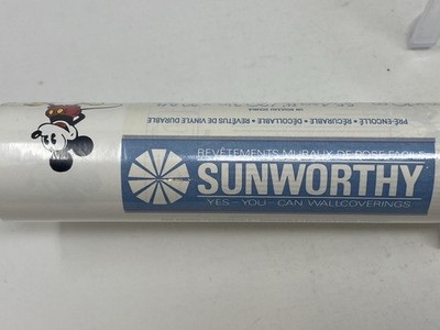 DISNEY SUNWORTHY  MICKEY MOUSE WALLPAPER Double Roll ~Vintage~Rare