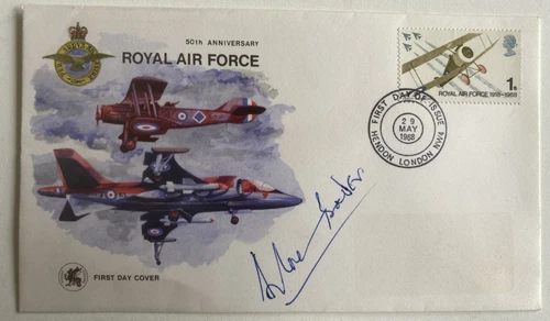 GB 50th ANNIVERSARY ROYAL AIR FORCE 1918 - 1968 FDC Signed by Douglas Bader