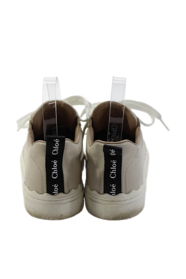 Zapatillas Chloe Mujer Texturizadas Forradas con Cordones Beige Nude Talla 37 EUR Foto 3 de 4