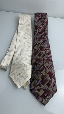 Pierre Balmain 100% Silk Ties Hand Made In Italy Set Of 2