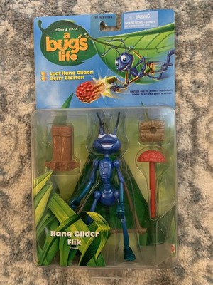 Disney Pixar A Bug's Life ''Hang Glider Flick'' 1998 MOC Unopened Vintage Toy