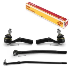 For 2007-2014 Ford E-150 08-14 E-250 Front Inner & Outer Tie Rod Ends Set