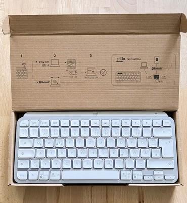 Logitech MX Keys Mini Kabellose Tastatur, Weiss, Deutsch, Bluetooth, USB-C