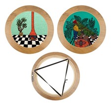 3 Sets Embroidery Display Frame with Bamboo Hoops, 8 Inch Round Wall Mounted ...