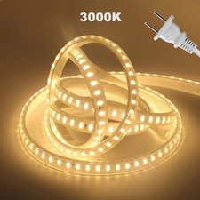 1m-50m 110V LED Strip Warm White 2835 120LED/m Waterproof Rope Lights US Plug