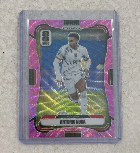 2026 Panini Prizm FIFA World Cup #326 Antonio Nusa, Norway Pink Wave /45