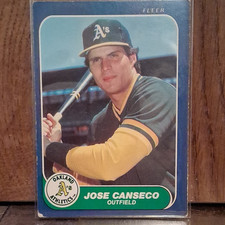 Fleer 1986 Fleer Update Rookie Jose Canseco Oakland Athletics #U-20 Base