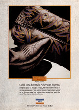 VISA Paul Bond Boots 1989 Vintage Magazine Print Ad Cowboy Western