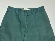Vintage 70s Big Mac Workwear Green Cotton Twill Work Pants 33x31 Made In USA