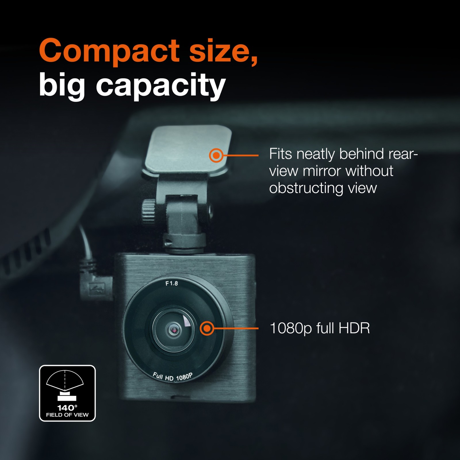 OSRAM RoadSight 2500 Dash Cam  Full HD HDR GPS Parking Mode G Sensor