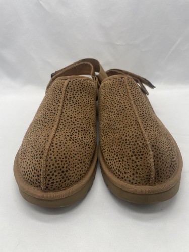 UGG Australia LANAH Clog Micro Cheetah Slippers Chestnut Sherpa Pure Plush 9 - Picture 5 of 10