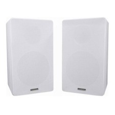 2 Rockville RockShelf 64W 400w White 6.5" Home Theater Bookshelf Speakers/4 Ohm