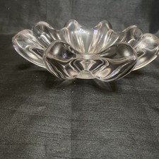 Rare Vintage French Vannes le Chatel Crystal Centrepiece Art Glass Bowl 