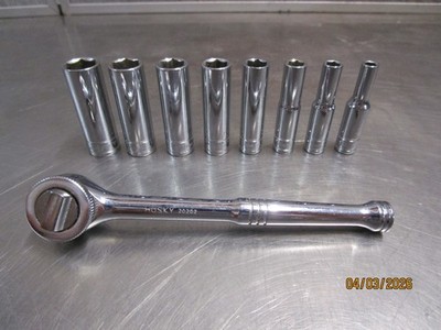 9PC Husky Tools 1/4'' Dr Metric Deep Socket Set