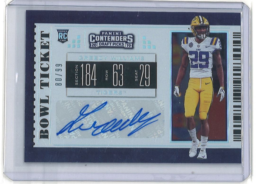 Greedy Williams Panini Contenders Draft Picks #177 Bowl Ticket