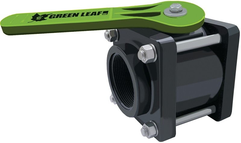 Green Leaf V204FP Polypropylene Bolted Ball Valve, Full Port, 2" NPT Female