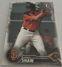 2016 Bowman Baseball Prospects Chris Shaw San Francisco Giants base card #BP84