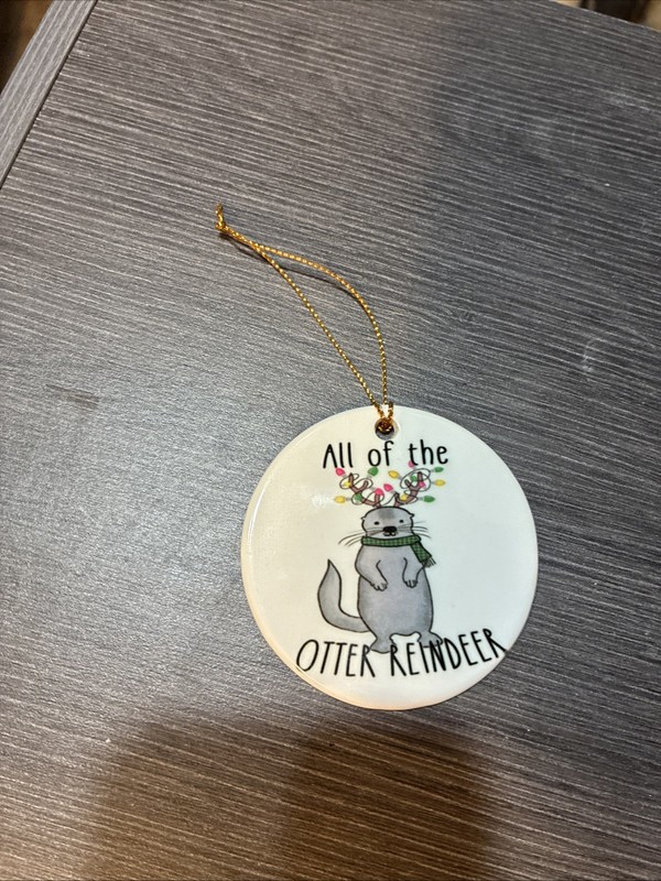 Otter reindeer Ornament