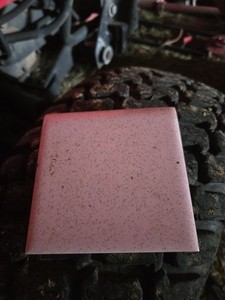 Lot 10 Tiles  4-1/4" Pink ceramic tile speckledNew Old Stock up to 10 lots avail