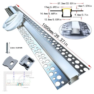Aluminum LED Housing Recessed Mount Wall Ceiling Compatible 5/8/12mm 2835 COB - image 1 of 4