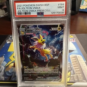 Pokemon 2021 Jolteon VMAX SWSH184 Sword & Shield Black Star Promo PSA 9 Mint