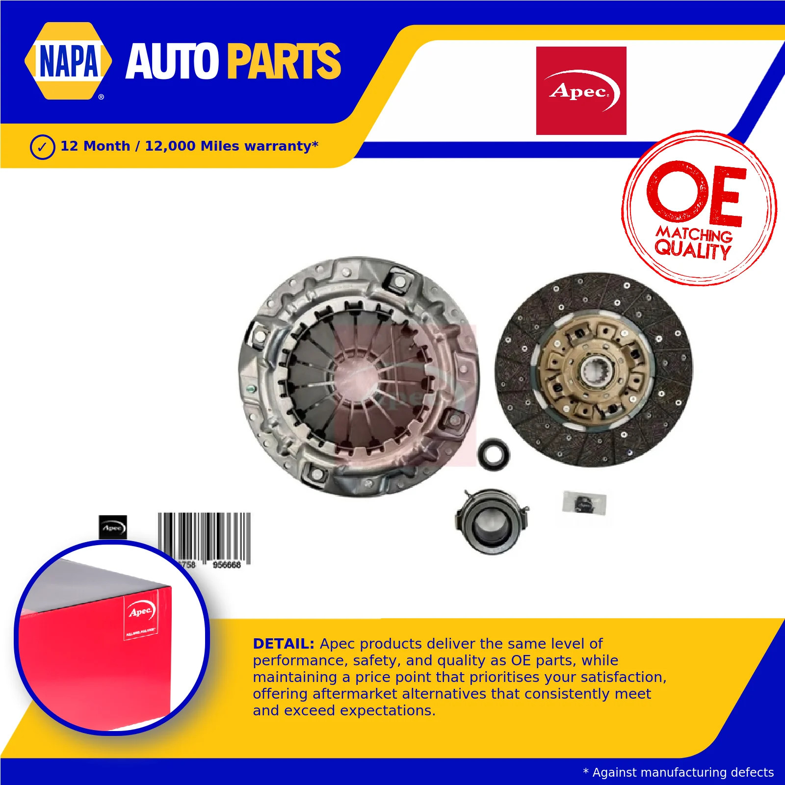Clutch Kit 3pc (Cover+Plate+Releaser) ACL1319 Apec 8972553130 8972553130S1 New