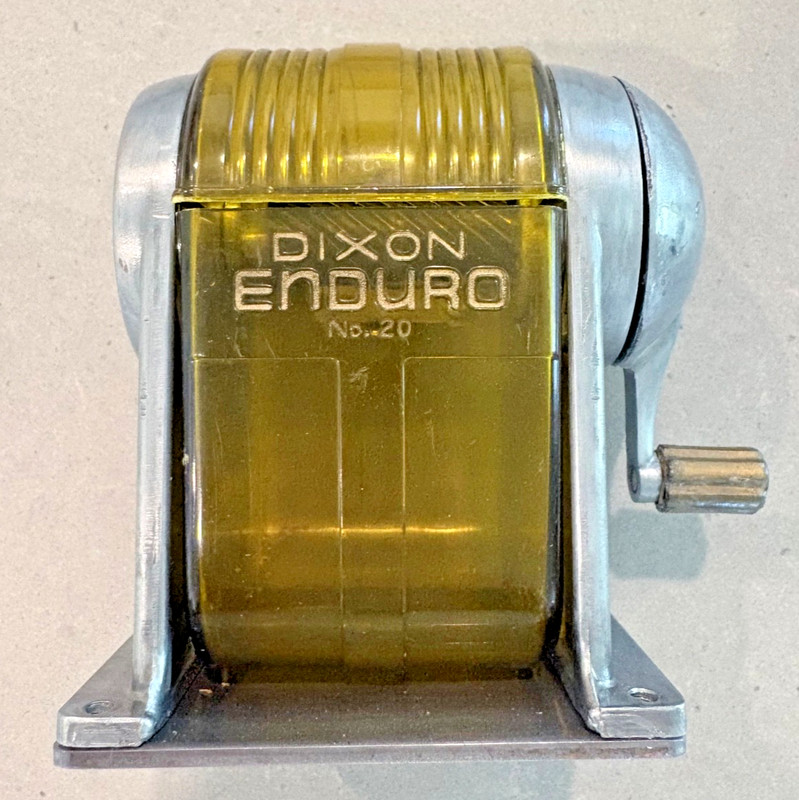 VINTAGE MID CENTURY DIXON ENDURO No.20 Pencil Sharpener - Heavy Duty Cast Metal