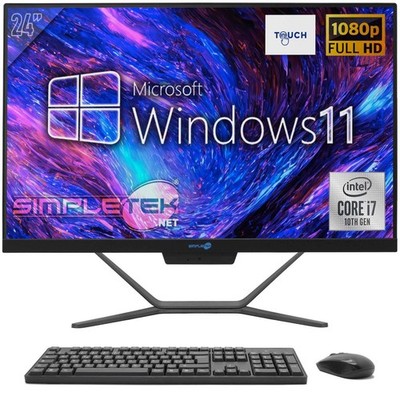 Aio All In One Touchscreen I7 10 Gen 24'' Full HD Windows 11 Pro 64GB 4TB PC