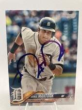 Mikie Mahtook Signed 2018 Topps Detroit Tigers Card-#408-On Card Auto