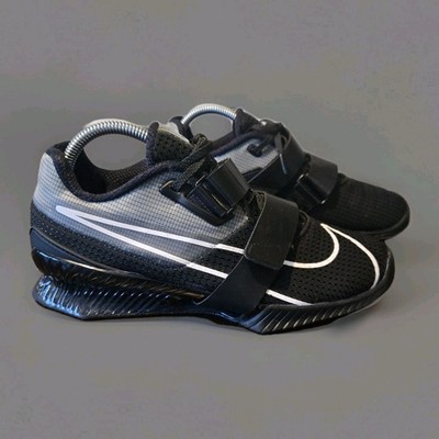 Nike Weightlifting Romaleos 4 Black Gray Gym Lifting CD3463-010 Mens 8