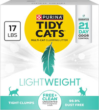 Purina LightWeight  Free and Clean Unscented, Multi-Cat, Clumping, 99.9 Percent