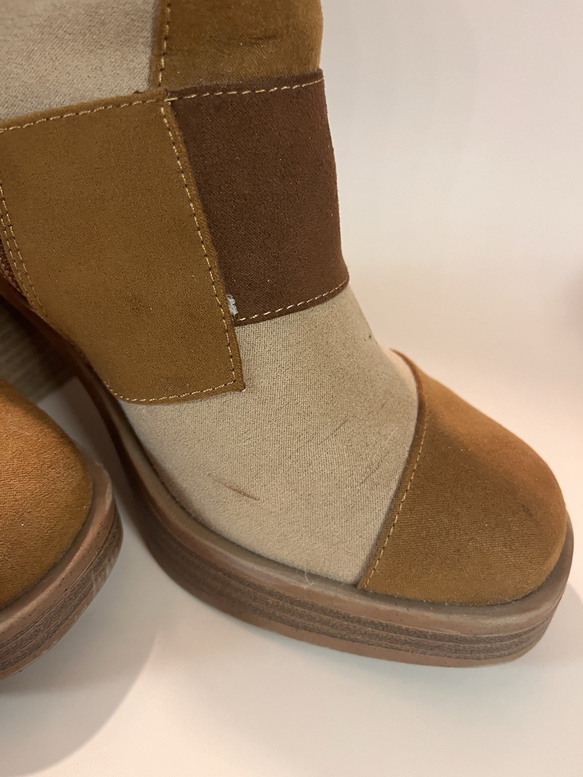 Universal Thread Retro Chunky Suede Patchwork Boo… - image 6