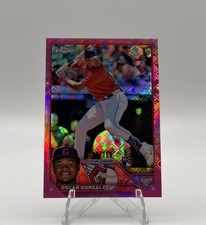 2023 Topps Chrome Logofractor #207 Oscar Gonzalez Pink /199