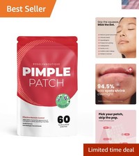 Hydrocolloid Pimple Patches - 60 Count with 4 Sizes for All Skin Types