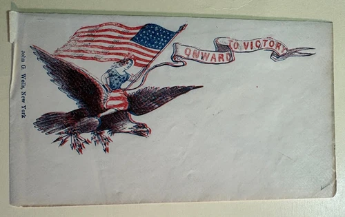 civil war patriotic envelopes. "Onward to Victory"