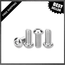 M6-1.0x25mm Stainless Steel Button Head Socket Cap Bolts 30Pcs Full Thread