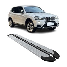 Seitenschweller Trittbretter Schweller f�r BMW X3 F25 2011-2017 Alu Silber 2tlg