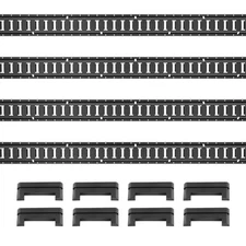 12 Pack E Track Tie Down Rails Power Coated E-Tracks 2' for Cargo Trailers