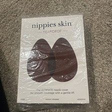 Nippies Skin Teardrop Nipple Covers HAZELNUT Silicone Size 1 A-B Cups Reusable
