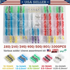 400/800x Waterproof Solderstick Heat Shrink Butt Solder Seal Wire Connectors Kit